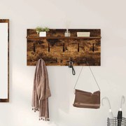 vidaXL Cabideiro de Parede Carvalho Defumado 80 x 40 x 12 cm