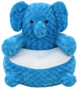 Elefante de peluche azul