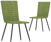Cadeiras de jantar 2 pcs veludo verde