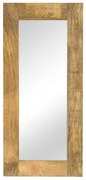 vidaXL Espelho em madeira de mangueira maciça 50x110 cm