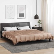 vidaXL Edredom de Verão Simples Ouro 220 x 200 cm Cetim e Microfibra
