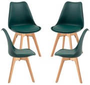 Pack 4 Cadeiras Synk Basic - Verde escuro