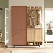 Cabideiro OS1-SK – Carvalho Telha Vermelha – 147,4x195,6x35,5 cm | Tri