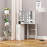 vidaXL Mesa de maquilhagem/toucador com luzes LED branco claro