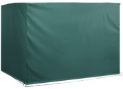 Outsunny Capa Protetora para Baloiço de Jardim de 3 Lugares 215x155x150cm Impermeável com Zíper Cobertura para Móveis de Exterior Verde