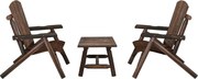 vidaXL 3 pcs conjunto lounge de jardim madeira de abeto maciça