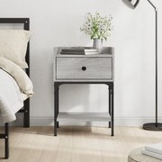 vidaXL Mesa cabeceira 40,5x31x60 cm derivados madeira cinzento sonoma
