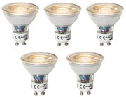 Conjunto de 5 GU10 dimbare LED lamp 3W 200 lm 2700K