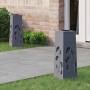 vidaXL Luz Solar LED de Caminho 2 pcs Antracite Aço Laminado a Frio