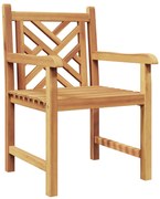 vidaXL Cadeira 2 pcs Castanho 60 x 58 x 90 cm Madeira de Teca Sólida