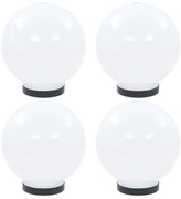 vidaXL Candeeiros esféricos LED 4 pcs 20 cm PMMA