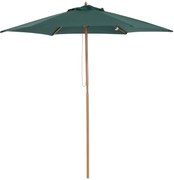 Chapéu de Sol Ø250x230cm Chapéu de Sol com Mastro de Madeira com 6 Has