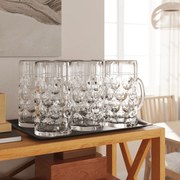 vidaXL Canecas de cerveja com pega 6 pcs 1000 ml vidro