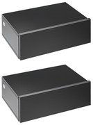 HOMCOM Conjunto Mesas Cabeceira 2 Peças 1 Gaveta Design Montado Estilo Moderno Prático Compacto 40x30x15 cm Preto | Aosom Portugal