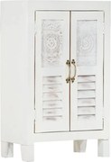 vidaXL Aparador 55x30x90 cm madeira de acácia maciça branco