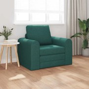 vidaXL Sofá Cama de Chão 2-em-1 Verde Escuro 98x71x83 cm Tecido