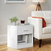 Conjunto de 2 Mesas de cabeceira, mesa apoio 28,1 x 39,1 x 41,1 cm branco 