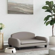 vidaXL Cama para cães 70x45x30 cm tecido cinzento-acastanhado