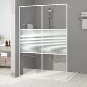 Divisória de chuveiro 140x195 cm vidro transparente ESG branco