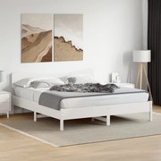 Cama sem colchão 180x200 cm madeira de pinho maciça branco