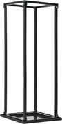 vidaXL Suporte para lenha com base 37x37x113 cm aço preto