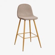 Pacote Com 4 Bancos Altos Glamm Toupeira & ↑75 Cm & Madeira Natural - Sklum