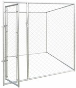vidaXL Canis para Cães Prateado 192 x 192 x 195 cm Aço galvanizado