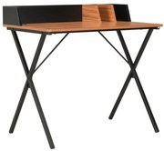 vidaXL Secretária 80x50x84 cm preto e castanho