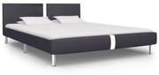 vidaXL Estrutura de cama 140x200 cm couro artificial preto