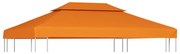 vidaXL Cobertura de substituição p/ gazebo 310 g/m² 3x4 m laranja