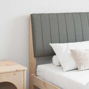 vidaXL Cabeceira estofada Cinza Escuro 200 cm