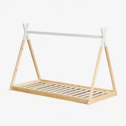 Cama Para Colchão 90 Cm Em Madeira De Pinho Typi Kids Madeira Natural & 90 X 190 Cm & Sem Colchão - Sklum