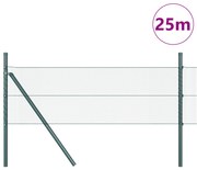 Conjunto de Cercas Conjunto de 2 Cinza Metal, Plástico 25 x 0,5 m