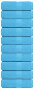 Toalhas de bidé 10 pcs 30x50 cm 360 gsm 100% algodão turquesa