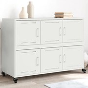 vidaXL Aparador 100,5x39x72 cm aço branco