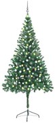 vidaXL Árvore de Natal artificial pré-iluminada c/ bolas 910 ramos