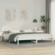 vidaXL Estrutura da Cama Branco 200 x 200 cm Madeira de pinho maciça