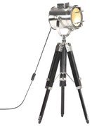 vidaXL Candeeiro de chão tripé 69 cm madeira mangueira maciça preto
