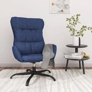 vidaXL Cadeira de descanso tecido azul