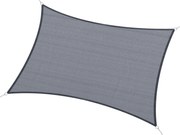 Vela de Sombra Retangular 4x6 m Toldo Vela de HDPE com Anéis de Aço In