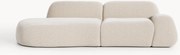 Módulo com chaise longue em teddy Wolke (3 lugares)
