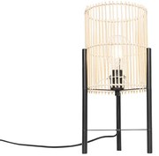 Candeeiro de mesa escandinavo em bambu - Natasja Rústico