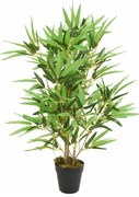 vidaXL Árvore de bambu artificial 368 folhas 80 cm verde