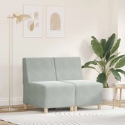 vidaXL Cadeiras de Sofá 2 pcs Cinzento-claro 55 x 74 x 82 cm Veludo
