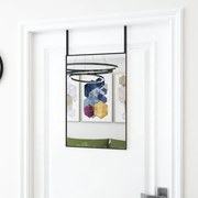 vidaXL Espelho para porta 40x60 cm vidro e alumínio preto