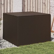 vidaXL Caixa de arrumação para jardim 291L vime PE castanho