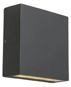 Candeeiro de parede exterior cinzento escuro IP54 com LED 2-luzes - Otan Design,Industrial,Moderno