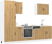 vidaXL 7 peças armário de cozinha conjunto Kalmar carvalho artisiano