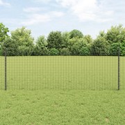 Postes de Cerca 5 pcs U-Channel Cinza 80 cm Aço