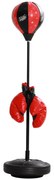 AIYAPLAY Punching Ball Crianças Kit Boxe Luvas Ajustável 68-102 cm Base Preenchível Diversão Atividade Física Vermelho | Aosom Portugal